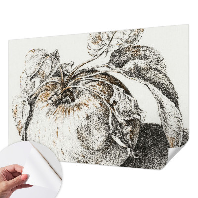 Fotobehang babykamer met print van appelbladeren