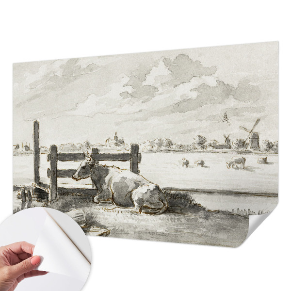 Fotobehang babykamer met een landelijke, idyllische uitstraling
