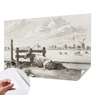 Fotobehang babykamer met een landelijke, idyllische uitstraling