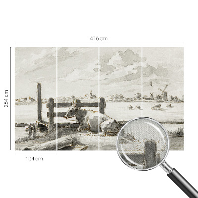 Fotobehang babykamer met een landelijke, idyllische uitstraling