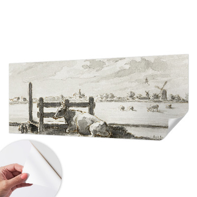 Fotobehang babykamer met een landelijke, idyllische uitstraling