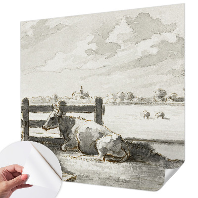 Fotobehang babykamer met een landelijke, idyllische uitstraling