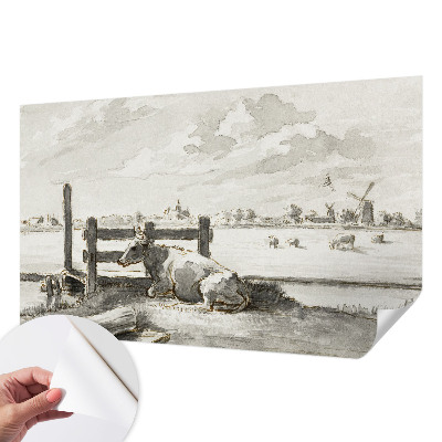 Fotobehang babykamer met een landelijke, idyllische uitstraling