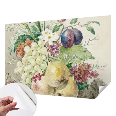 Fotobehang tienerkamer Bloemen en vruchten