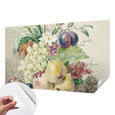 Fotobehang tienerkamer Bloemen en vruchten