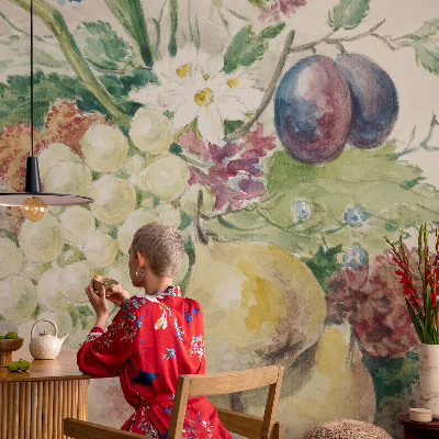 Fotobehang tienerkamer Bloemen en vruchten