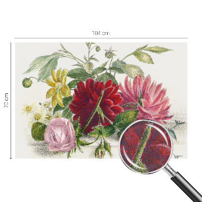 Zelfklevend fotobehang op maat met een bloemenboeket