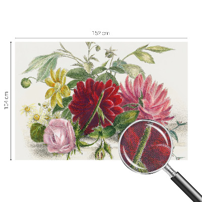 Zelfklevend fotobehang op maat met een bloemenboeket