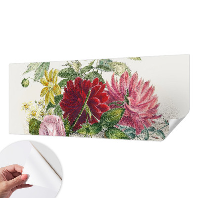 Zelfklevend fotobehang op maat met een bloemenboeket