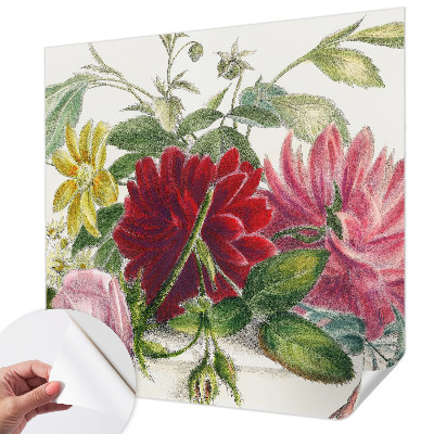 Zelfklevend fotobehang op maat Bloemenboeket