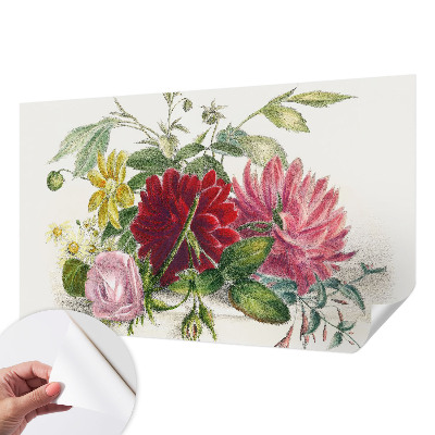 Zelfklevend fotobehang op maat met een bloemenboeket