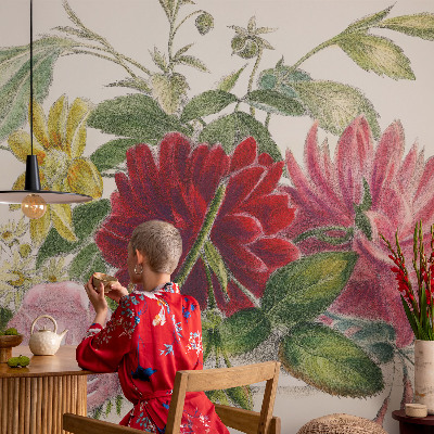 Zelfklevend fotobehang op maat Bloemenboeket