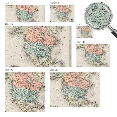 Zelfklevende behangsticker Historische kaart