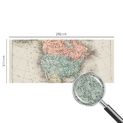 Zelfklevende behangsticker Historische kaart