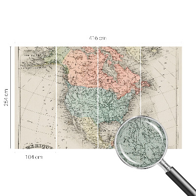 Zelfklevende behangsticker Historische kaart