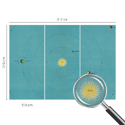 3D fotobehang Kosmisch systeem