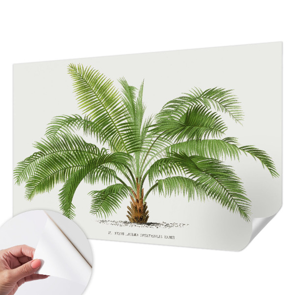 Fotobehang voor de kinderkamer met glanzende palmboom als motief