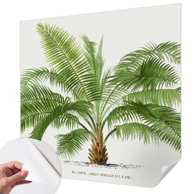 Fotobehang voor de kinderkamer met glanzende palmboom als motief