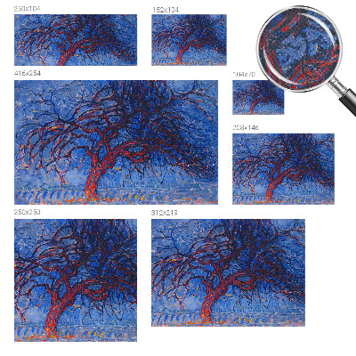 Foto behang voor de kinderkamer Vlammenboom