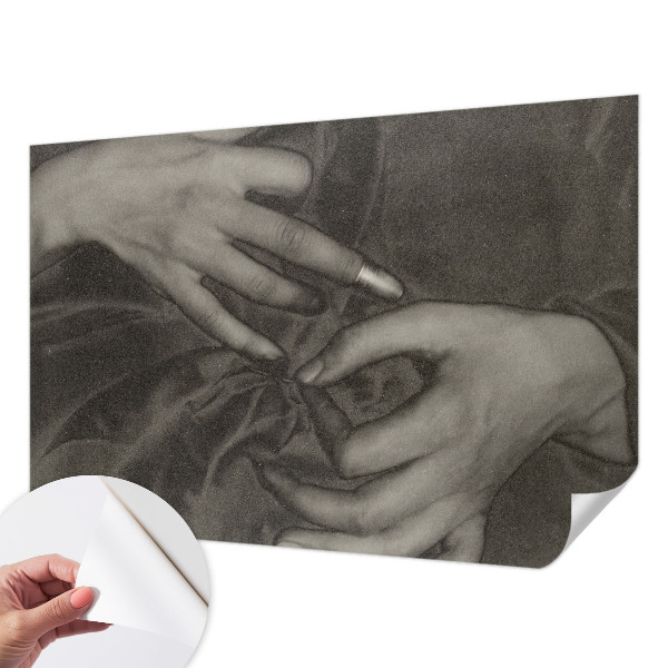 Zelfklevend fotobehang op maat Handenmateriaal
