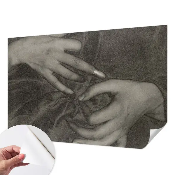 Zelfklevend fotobehang op maat met het ontwerp van handen