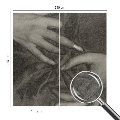 Zelfklevend fotobehang op maat Handenmateriaal