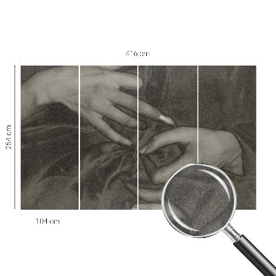 Zelfklevend fotobehang op maat Handenmateriaal