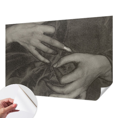 Zelfklevend fotobehang op maat Handenmateriaal