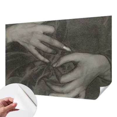 Zelfklevend fotobehang op maat met het ontwerp van handen