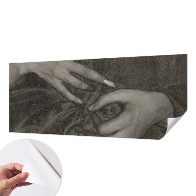 Zelfklevend fotobehang op maat Handenmateriaal