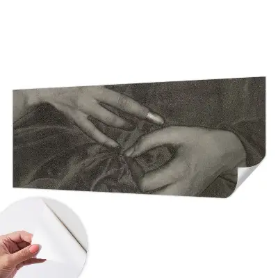 Zelfklevend fotobehang op maat met het ontwerp van handen