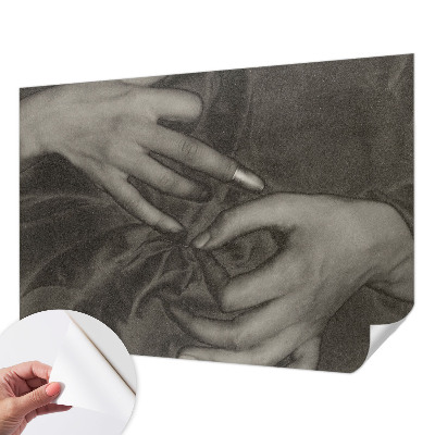 Zelfklevend fotobehang op maat Handenmateriaal