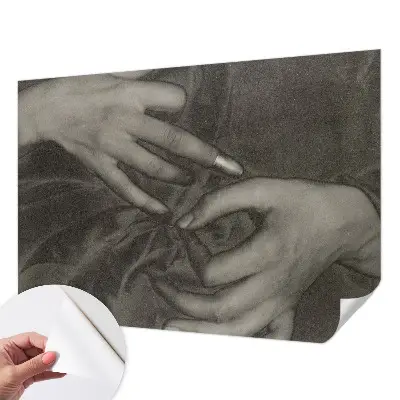 Zelfklevend fotobehang op maat met het ontwerp van handen