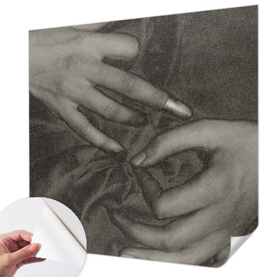 Zelfklevend fotobehang op maat Handenmateriaal