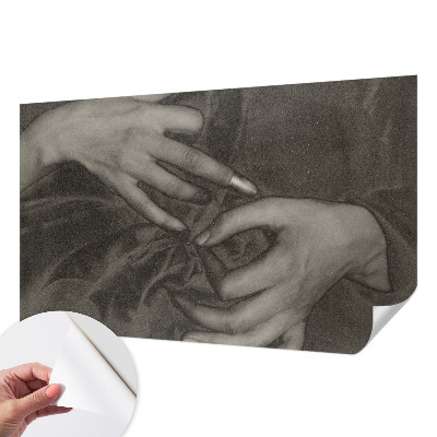 Zelfklevend fotobehang op maat Handenmateriaal