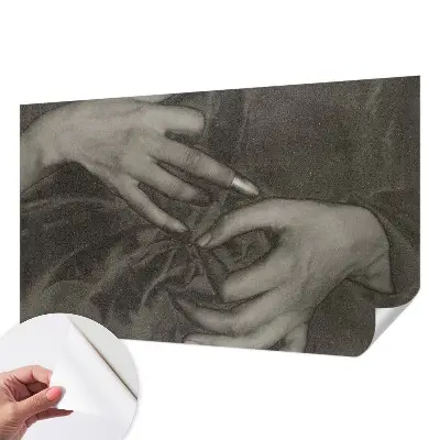 Zelfklevend fotobehang op maat met het ontwerp van handen