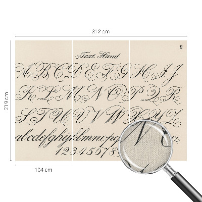 3D fotobehang Kalligrafisch schrift
