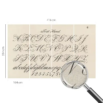 3D fotobehang zodra het gaat om kalligrafisch schrift als ontwerp