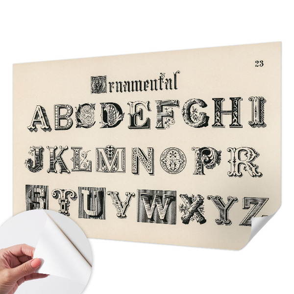Fotobehang voor kinderkamer Decoratieve letters