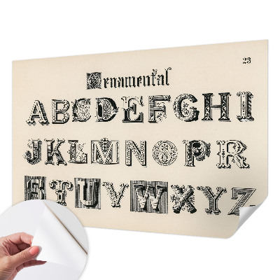Fotobehang voor kinderkamer met decoratieve letters