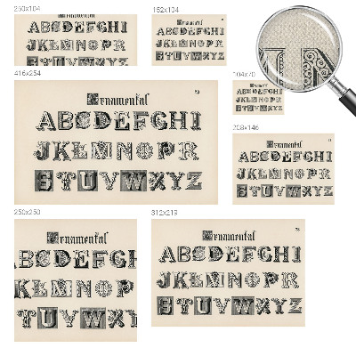 Fotobehang voor kinderkamer Decoratieve letters