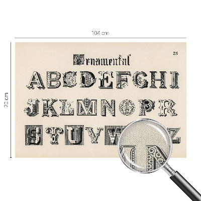 Fotobehang voor kinderkamer Decoratieve letters