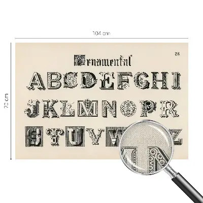 Fotobehang voor kinderkamer met decoratieve letters