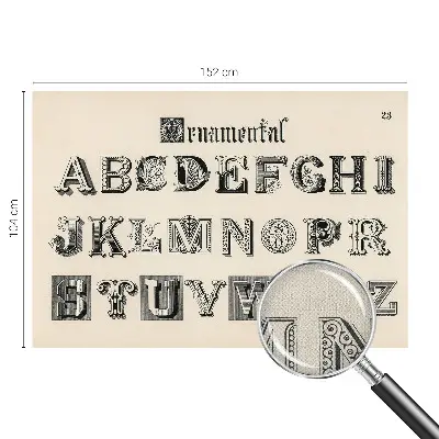 Fotobehang voor kinderkamer met decoratieve letters