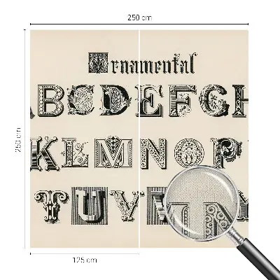 Fotobehang voor kinderkamer met decoratieve letters