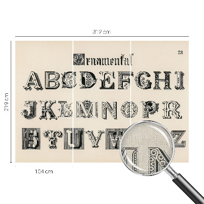 Fotobehang voor kinderkamer Decoratieve letters