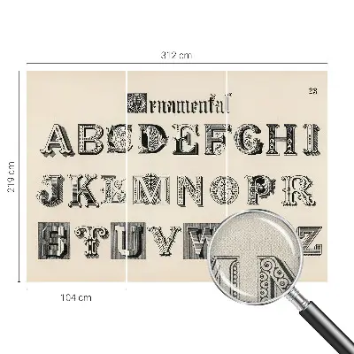 Fotobehang voor kinderkamer met decoratieve letters