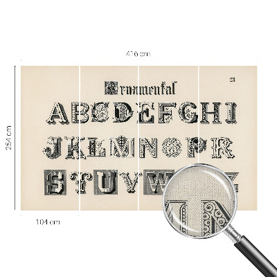 Fotobehang voor kinderkamer Decoratieve letters