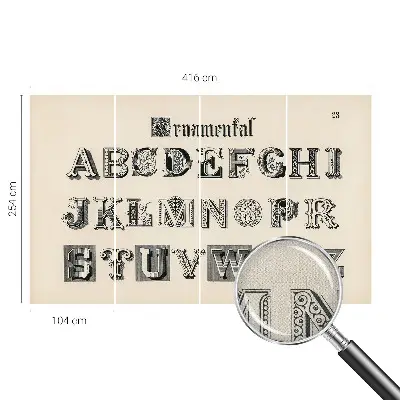 Fotobehang voor kinderkamer met decoratieve letters