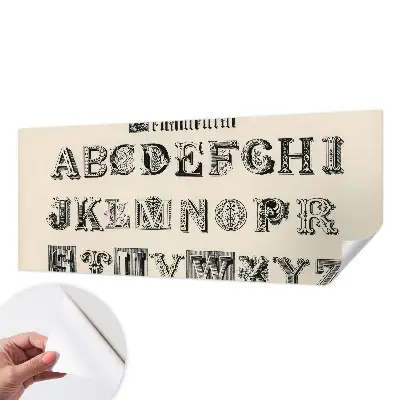 Fotobehang voor kinderkamer met decoratieve letters